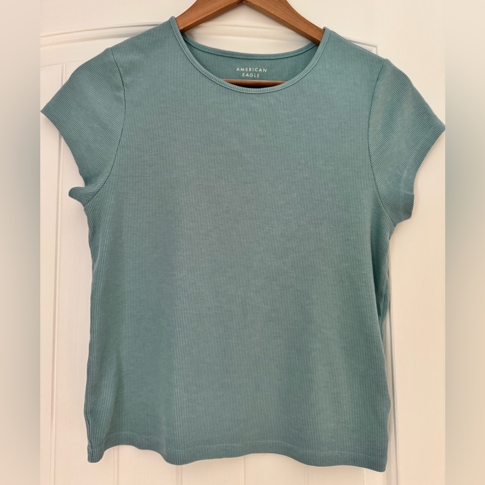 American Eagle Outfitters teal Short Sleeve Tee